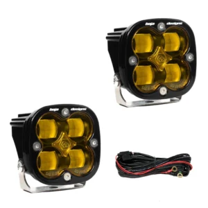 Baja Designs Squadron SAE LED Auxiliary Light Pod Pair- Amber