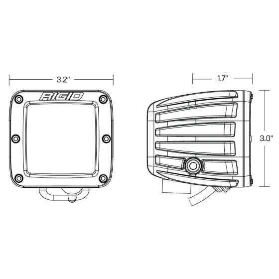 Rigid D-Series SAE Fog Yellow/White Pair - Image 2