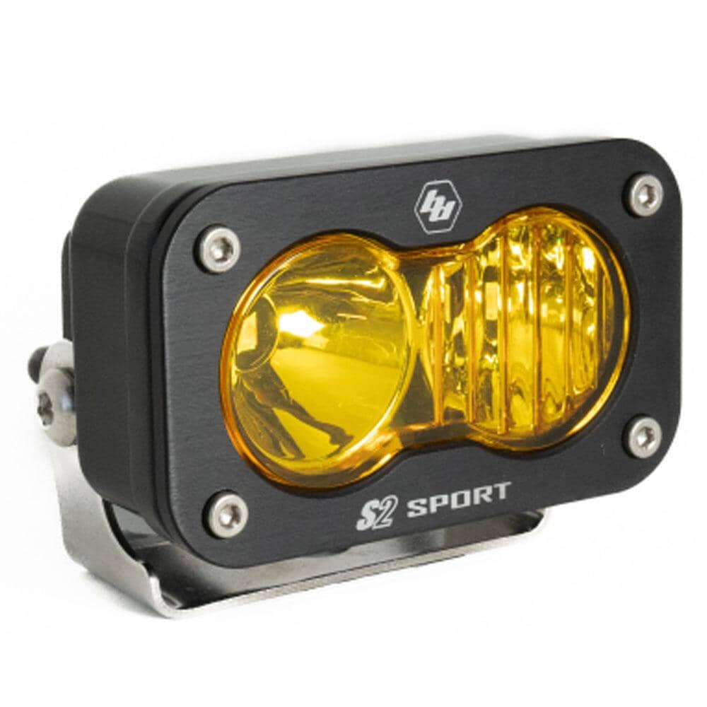 Baja Designs S2 Sport Black LED Auxiliary Light Pod- Universal- Amber